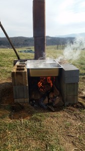 Homemade evaporator furnace for maple syrup production