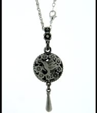 Pewter Hummingbird Diffuser Necklace