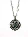Pewter Celtic Knot Jade Diffuser Necklace